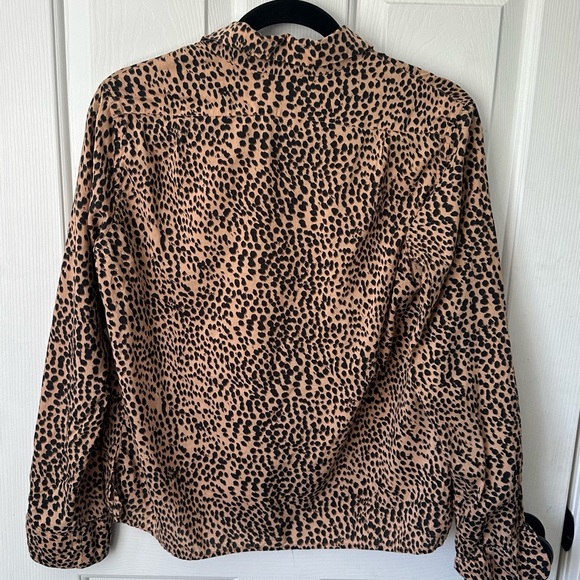 Ulla Johnson Leopard Print Cotton Silk Button Down Shirt. Size 0. - Picture 4 of 8